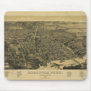 Aerial View Of Knoxville Tennessee from 1886 Mouse Mat