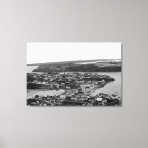 Aerial view of Kodiak, Alaska Photograph Canvas Print