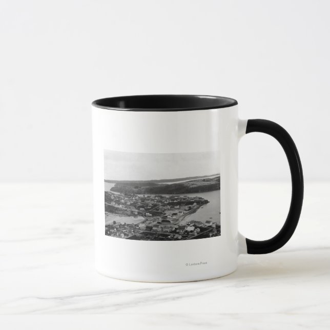 Aerial view of Kodiak, Alaska Photograph Mug (Right)