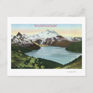 Aerial View of Lake Garibaldi and Mount Garibald Postcard