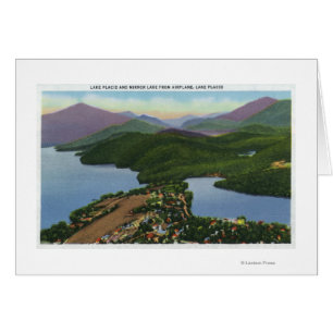 Aerial View of Lakes Placid and Mirror