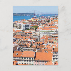 Aerial view of Lisbon, Portugal Postcard