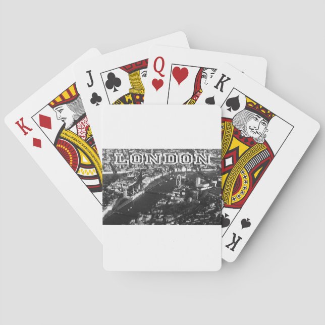 Aerial view of London Playing Cards (Back)
