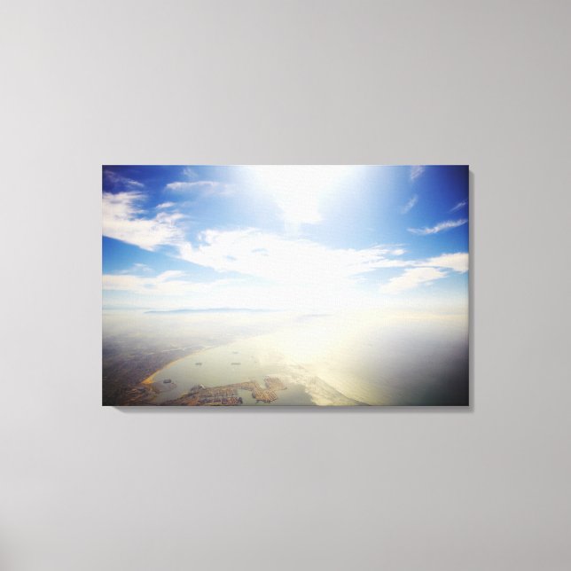 Aerial view of Long Beach, California Canvas Print (Front)