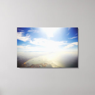 Aerial view of Long Beach, California Canvas Print
