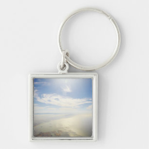 Aerial view of Long Beach, California Key Ring