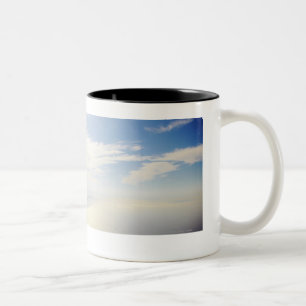 Aerial view of Long Beach, California Two-Tone Coffee Mug