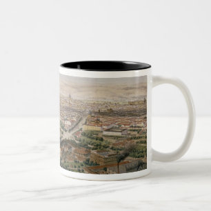 Aerial View of Madrid from the Plaza de Toros Two-Tone Coffee Mug