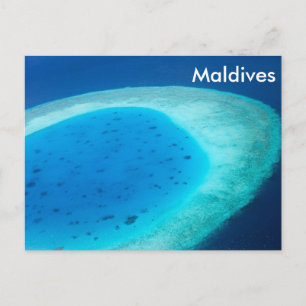 Aerial view of Maldives atoll Postcard