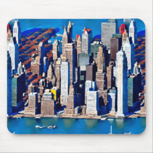 Aerial View of Manhattan Pattern  Mouse Mat