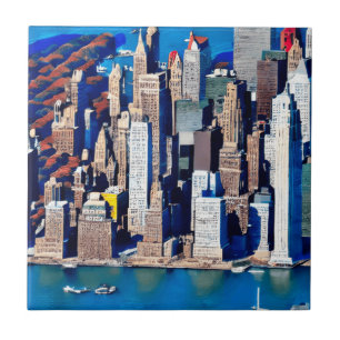 Aerial View of Manhattan Pattern Tile