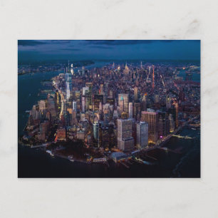 Aerial View of Manhattan Postcard