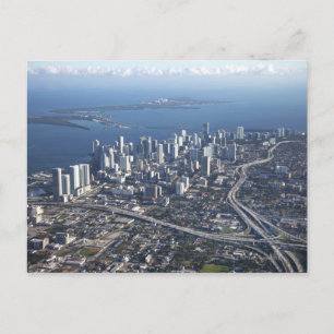 Aerial view of Miami Postcard