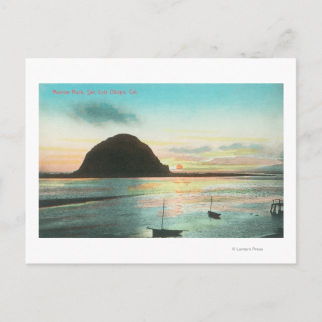 Aerial View of Morrow Rock and the Bay Postcard (Front)