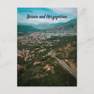 Aerial View of Mostar Bosnia and Herzegovina  Postcard