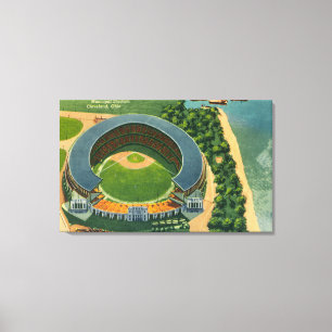 Aerial View of Municipal StadiumCleveland, OH Canvas Print