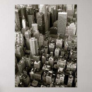 Aerial View of New York City Poster