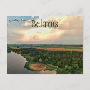 Aerial View of Niaśviž Belarus Postcard