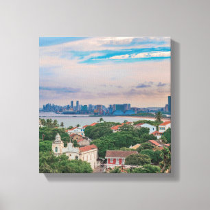 Aerial View of Olinda and Recife Pernambuco Brazil Canvas Print