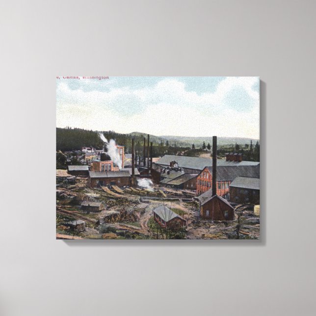 Aerial View of Paper Mills Canvas Print (Front)
