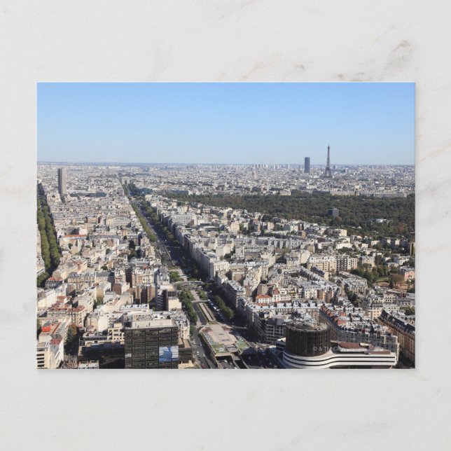 aerial view of PARIS 3 Postcard (Front)