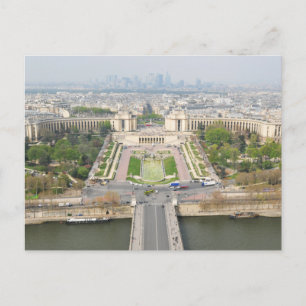 Aerial view of Paris Postcard