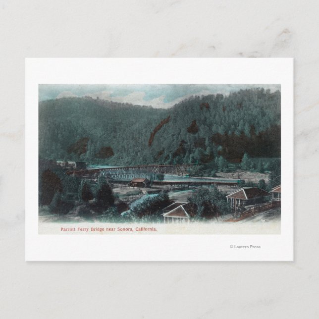 Aerial View of Parrott Ferry BridgeSonora, CA Postcard (Front)