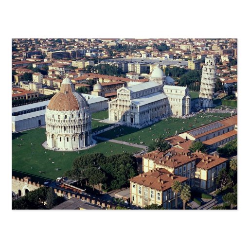 Image of Aerial view of Pisa, Italy Postcard