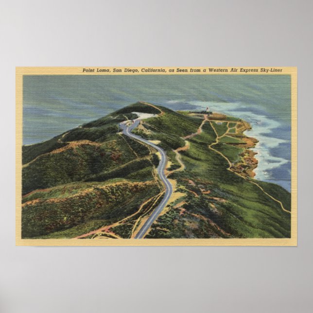 Aerial View of Point Loma Poster (Front)