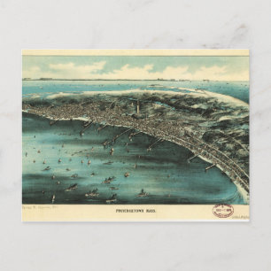 Aerial View of Provincetown, Massachusetts (1910) Postcard