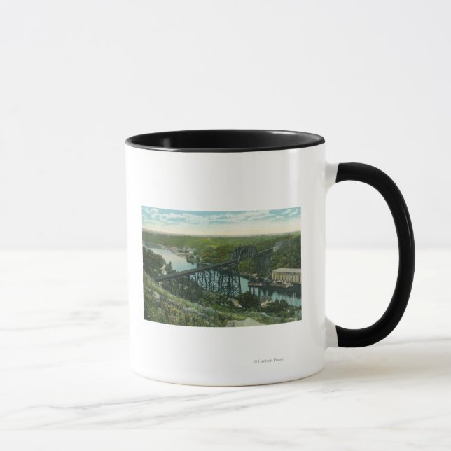 Aerial View of Rondout Creek and Wilbur Bridge Mug (Right)