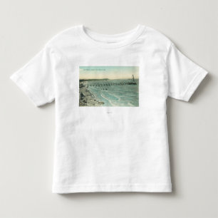Aerial View of San Mateo Beach and Pier Toddler T-Shirt