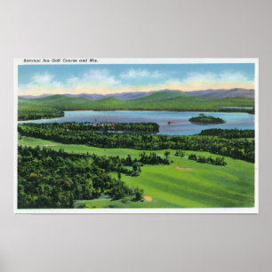 Aerial View of Saranac Inn Golf Course & Poster