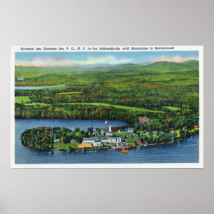 Aerial View of Saranac Inn Poster