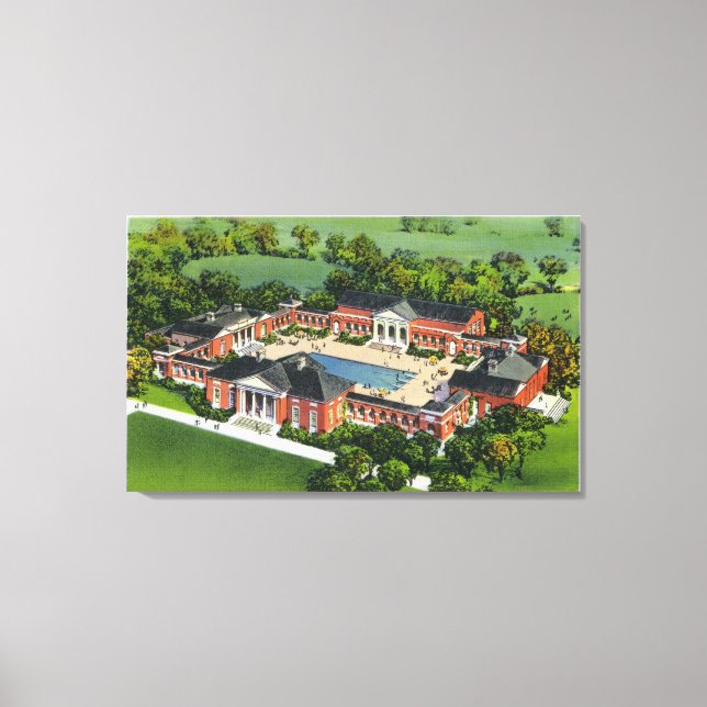 Aerial View of Saratoga Spa Recreation Centre Canvas Print (Front)