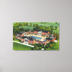 Aerial View of Saratoga Spa Recreation Centre Canvas Print