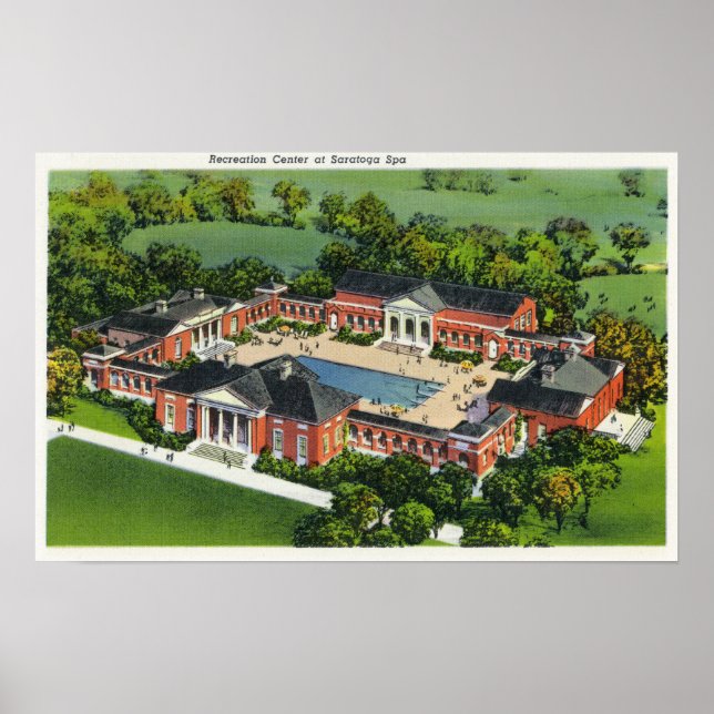 Aerial View of Saratoga Spa Recreation Centre Poster (Front)
