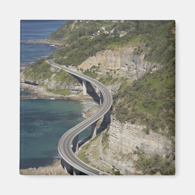 Aerial view of Sea Cliff Bridge near Wollongong, Magnet (Front)