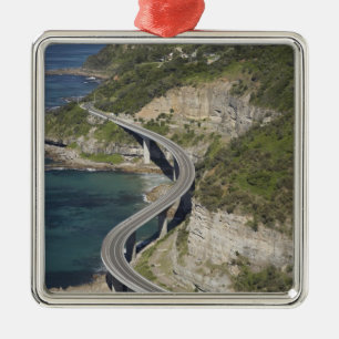 Aerial view of Sea Cliff Bridge near Wollongong, Metal Tree Decoration
