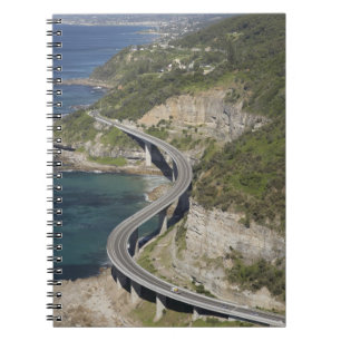 Aerial view of Sea Cliff Bridge near Wollongong, Notebook