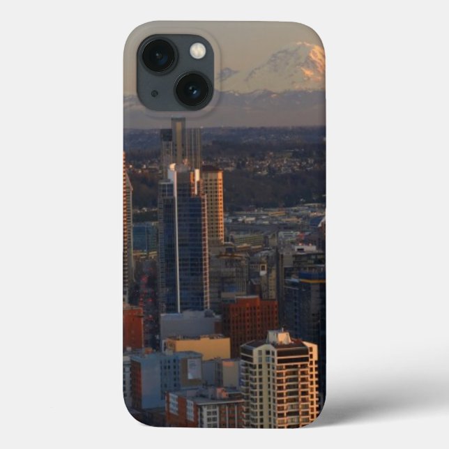 Aerial view of Seattle city skyline 2 Case-Mate iPhone Case (Back)