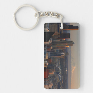 Aerial view of Seattle city skyline 2 Key Ring