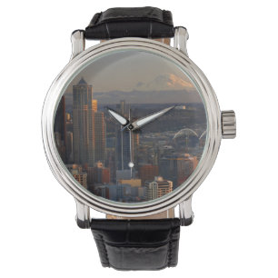 Aerial view of Seattle city skyline 2 Watch