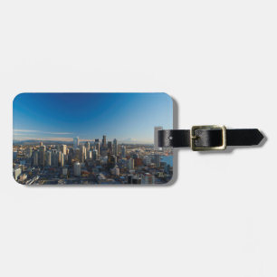 Aerial view of Seattle city skyline Luggage Tag