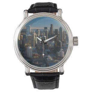 Aerial view of Seattle city skyline Watch
