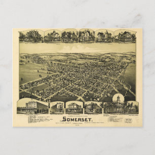 Aerial View of Somerset, Pennsylvania (1900) Postcard