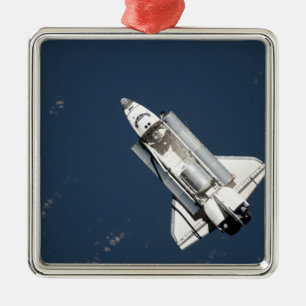 Aerial view of Space Shuttle Discovery 2 Metal Tree Decoration
