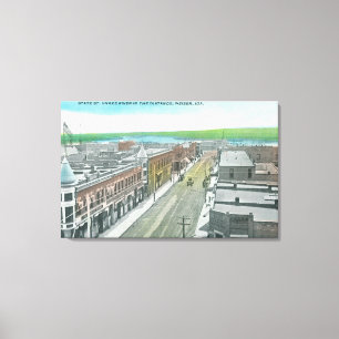 Aerial View of State Street and Snake River Canvas Print