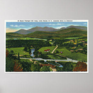 Aerial View of the 60 Metre Olympic Ski Jump Poster