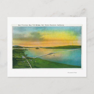 Aerial View of the Bay Bridge to Hayward, CA Postcard